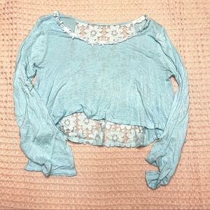 Womens long sleeve crop top